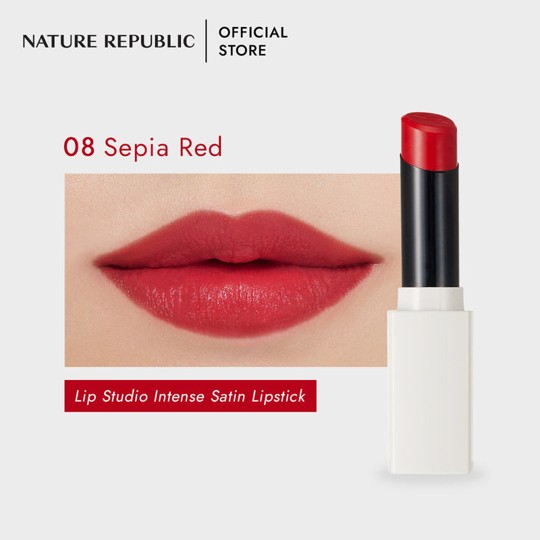 081 LIP STUDIO INTENSE SATIN LIPSTICK 08 SEPIA RED – Image 1